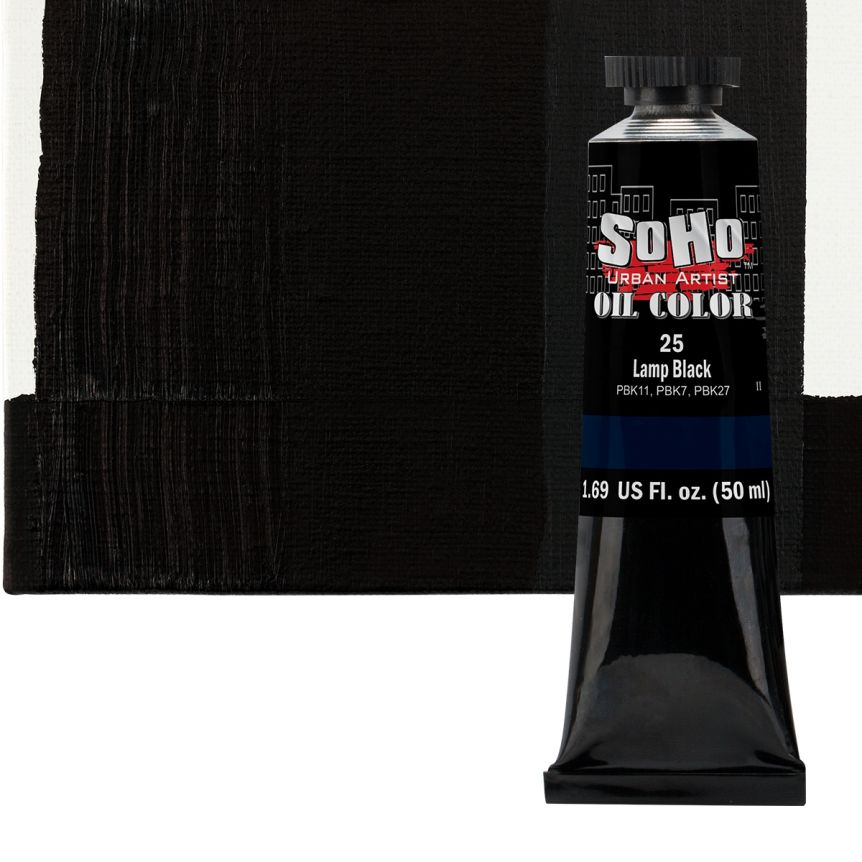 SoHo Artist Oil Color Lamp Black 50ml Tube