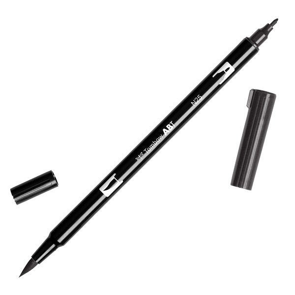 Tombow Dual Brush Pen Lamp Black