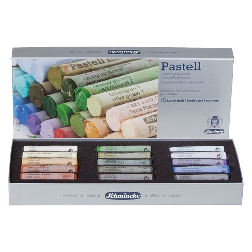 Schmincke Soft Pastel Landscape Colors Box Set of 15