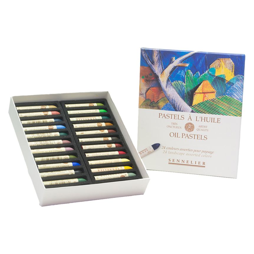 Sennelier Oil Pastels Cardboard Box Landscape Colors (Set of 24