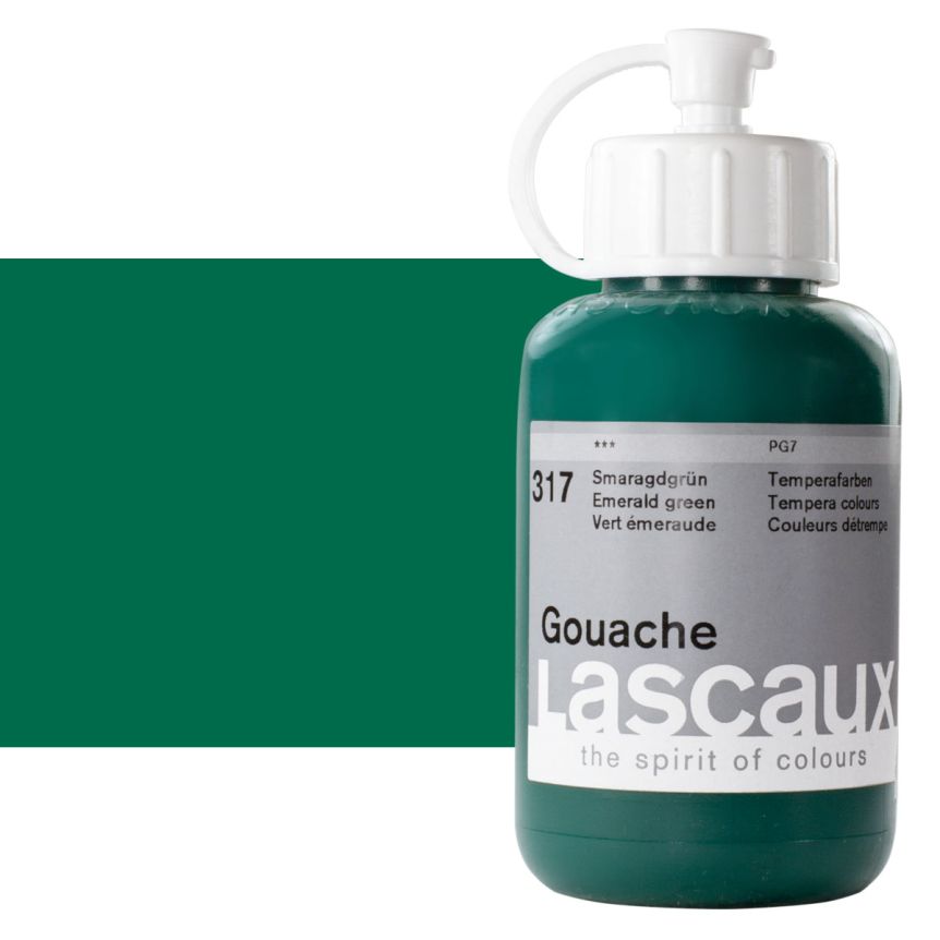Lascaux Acrylic Gouache Paint Emerald Green 85 ml Bottle