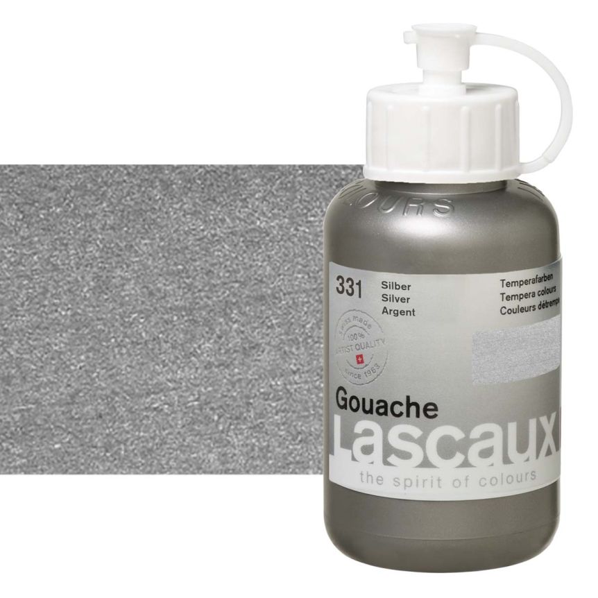 Lascaux Acrylic Gouache Paint Silver 85 ml Bottle