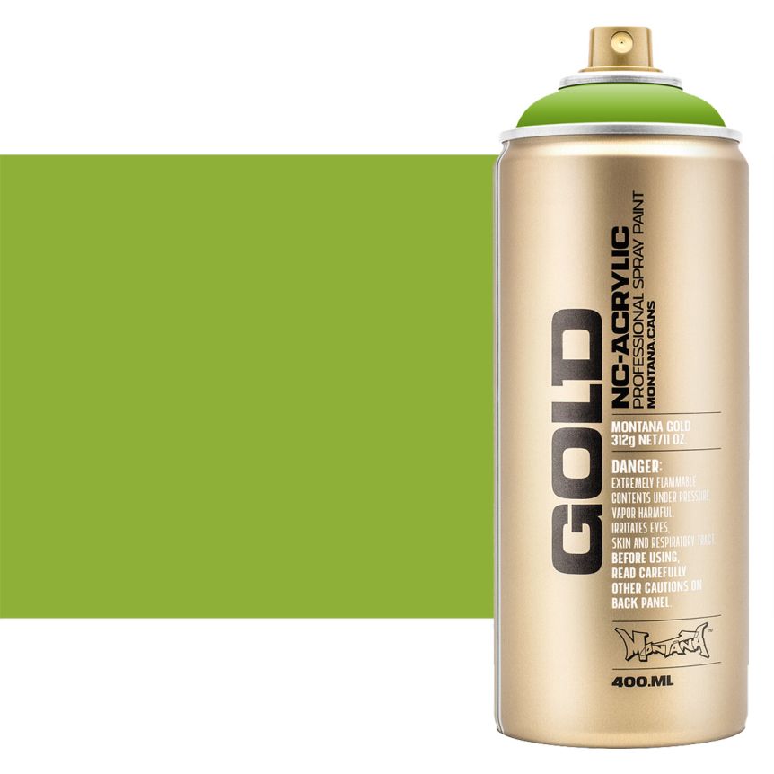Montana GOLD Acrylic Professional Spray Paint 400 ml - Lawn Green