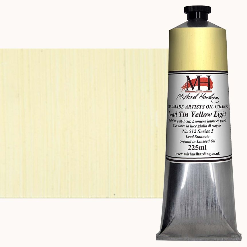 Michael Harding Oil Color - Lead Tin Yellow Light, 225ml Tube