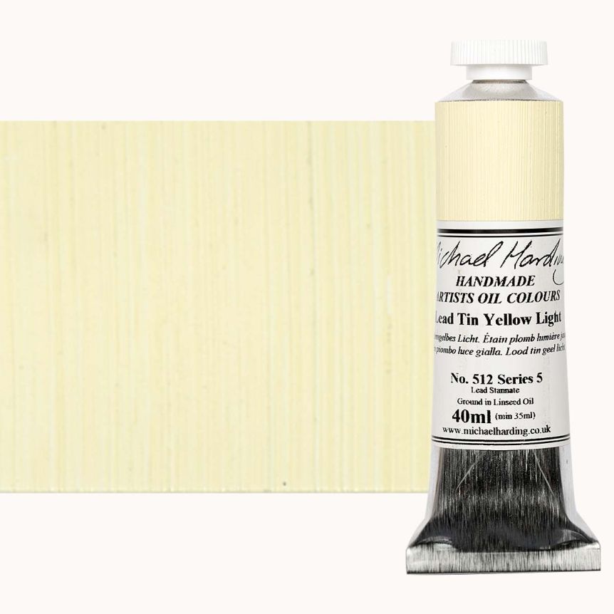 Michael Harding Oil Color - Lead Tin Yellow Light, 40ml Tube