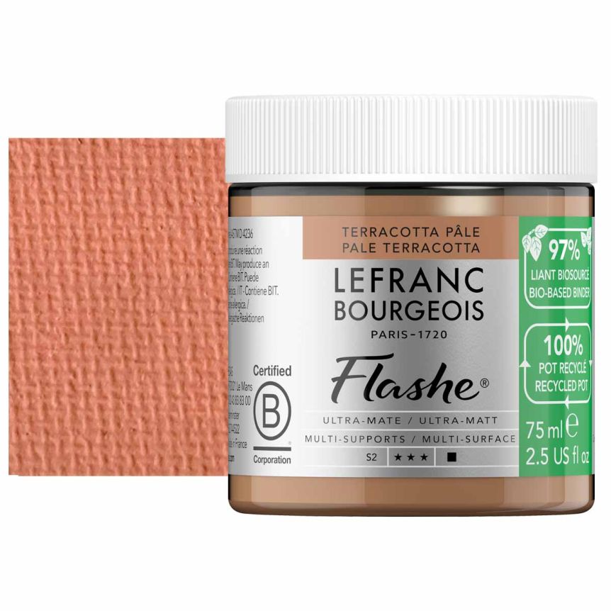 Lefranc Bourgeois Flashe Biobased Paint - Pale Terracotta, 75 ml Jar