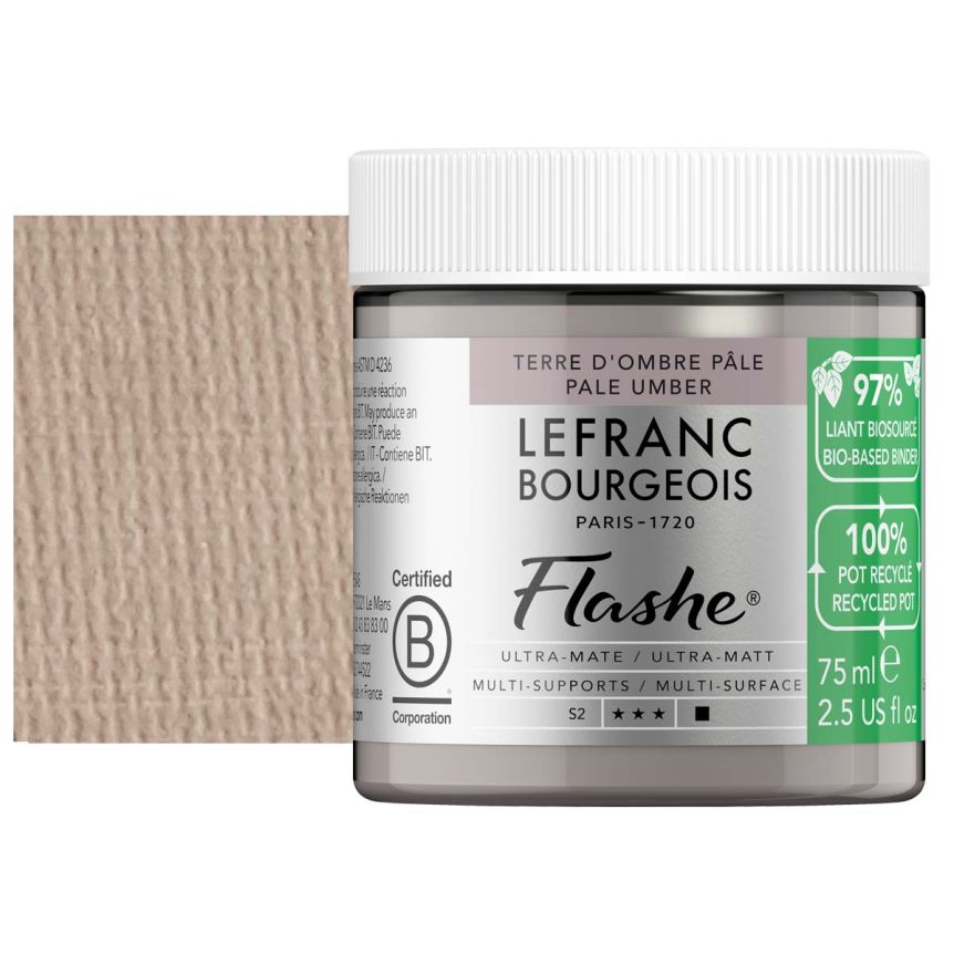 Lefranc Bourgeois Flashe Biobased Paint - Pale Umber, 75 ml Jar