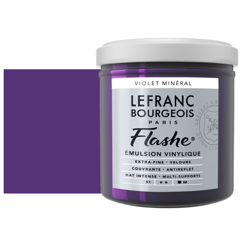 Flashe Vinyl Paint - Mineral Violet, 125 ml Jar