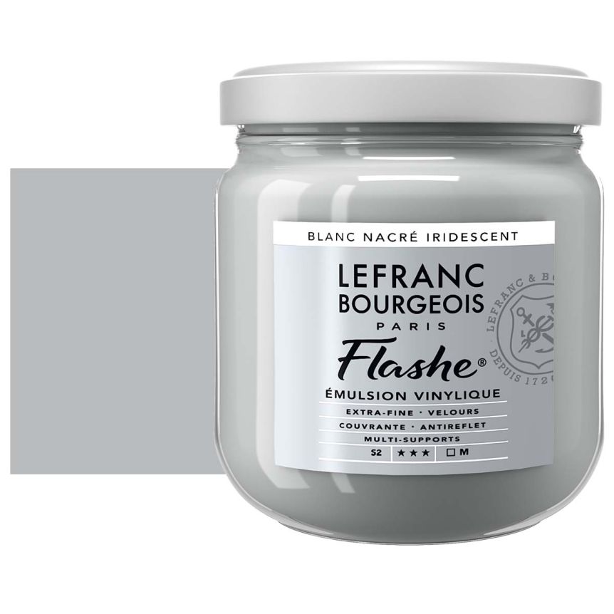 Flashe Vinyl Paint - Iridescent Pearl White, 400 ml Jar