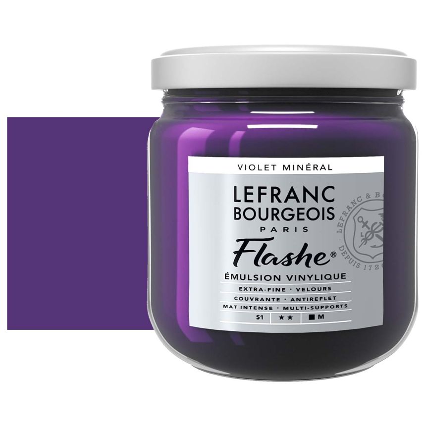 Flashe Vinyl Paint - Mineral Violet, 400 ml Jar