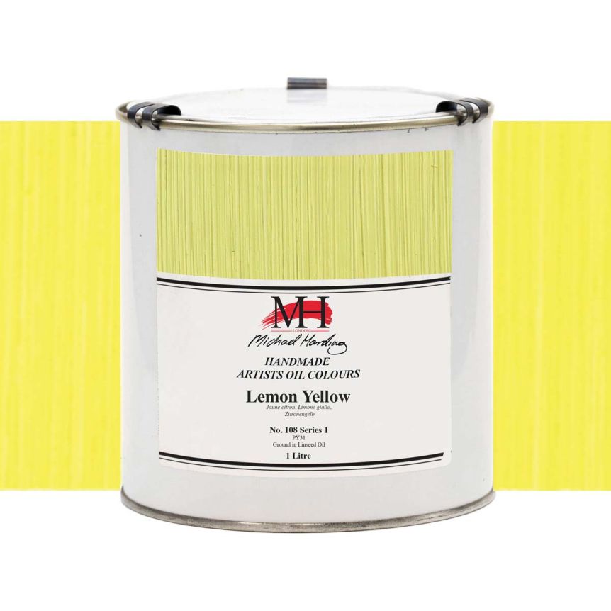 Michael Harding Oil Color - Lemon Yellow, 1 Liter Can