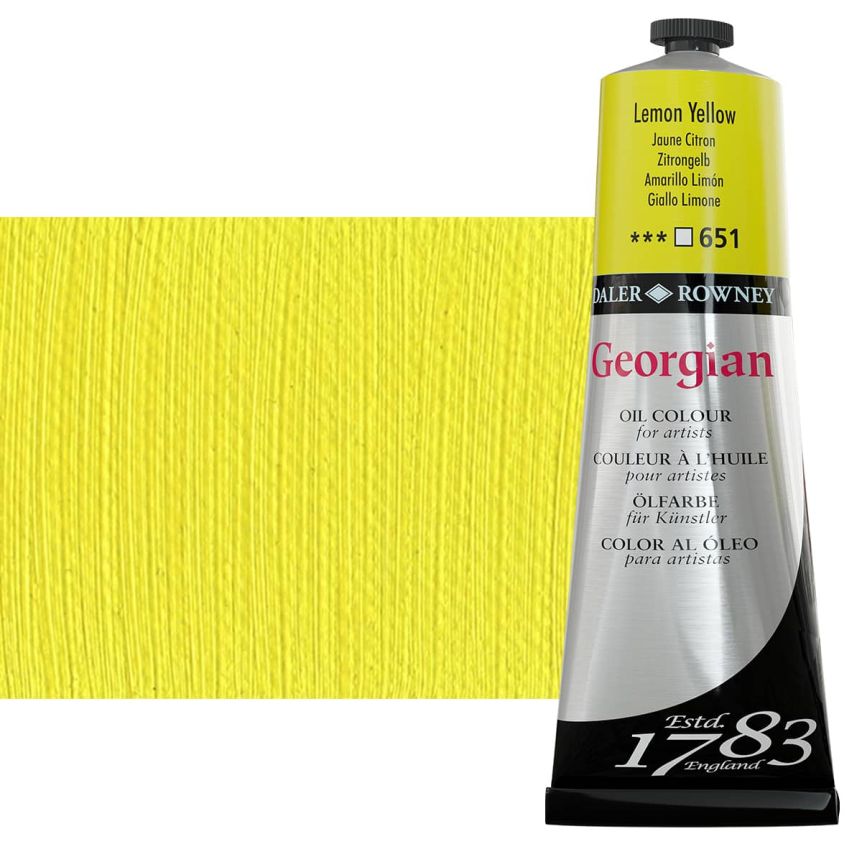Daler-Rowney Georgian Oil Color 225ml Tube - Lemon Yellow