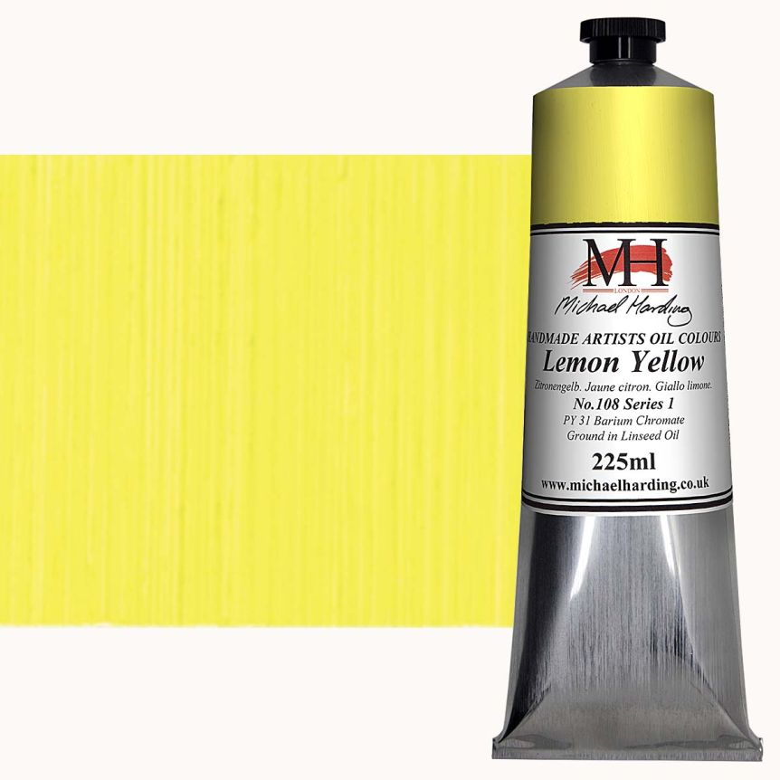 Michael Harding Oil Color - Lemon Yellow, 225ml Tube