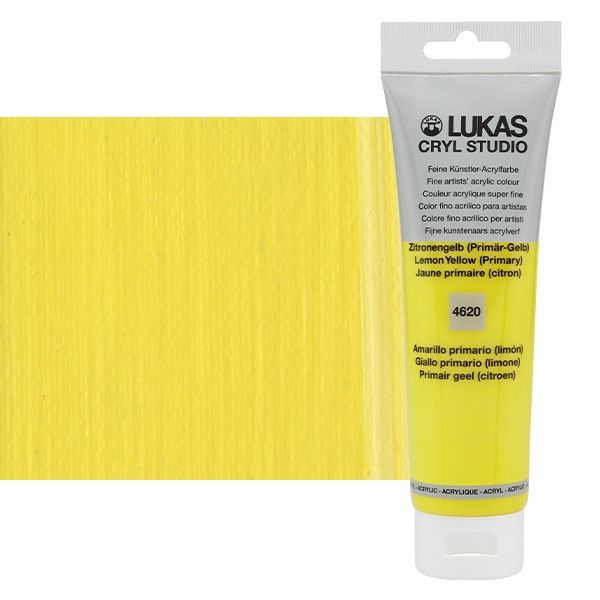 LUKAS CRYL Studio 125 ml Tube - Lemon Yellow (Primary)
