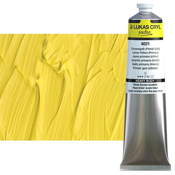 Lemon Yellow (Primary) 200ml LUKAS CRYL Pastos Acrylics