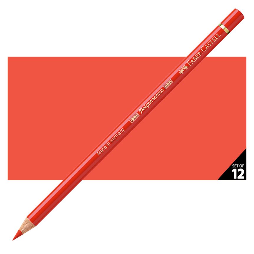 Faber-Castell Polychromos Pencil, No. 117 - Light Cadmium Red (Box of 12)