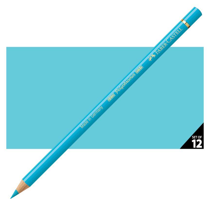 Faber-Castell Polychromos Pencil, No. 154 - Light Cobalt Turquoise (Box of 12)