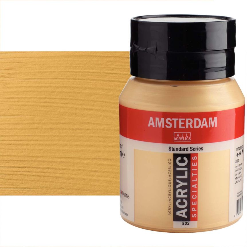 Amsterdam Standard Series Acrylic Paint - Light Gold, 500ml Jar