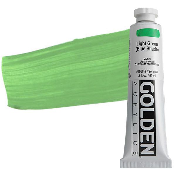 GOLDEN Heavy Body Acrylic 2 oz Tube - Light Green (Blue Shade)