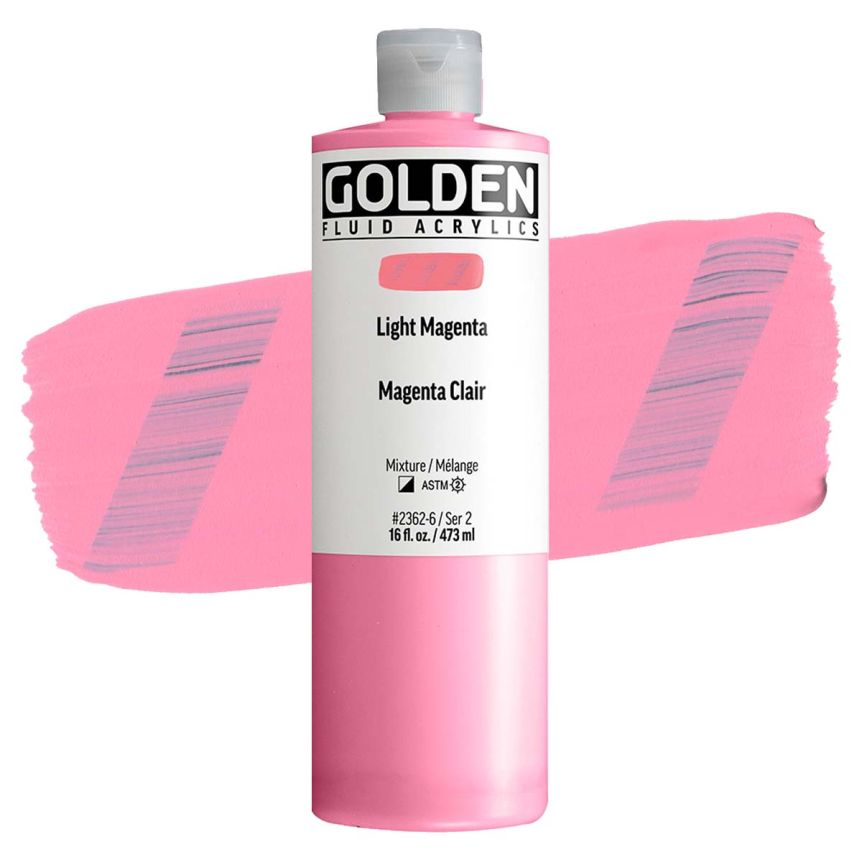 Golden Fluid Acrylic Light Magenta, 16oz 