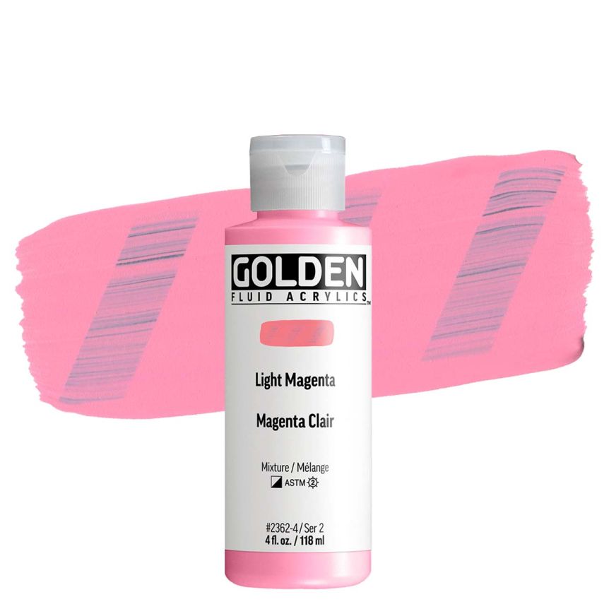 Golden Fluid Acrylic Light Magenta, 4oz