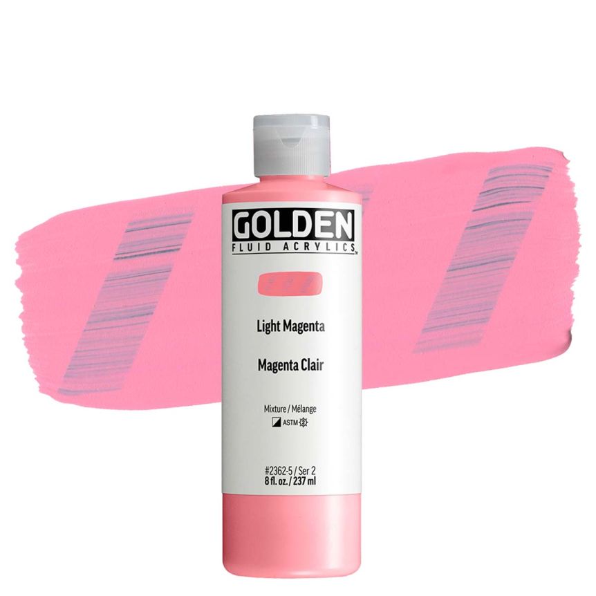 Golden Fluid Acrylic Light Magenta, 8oz