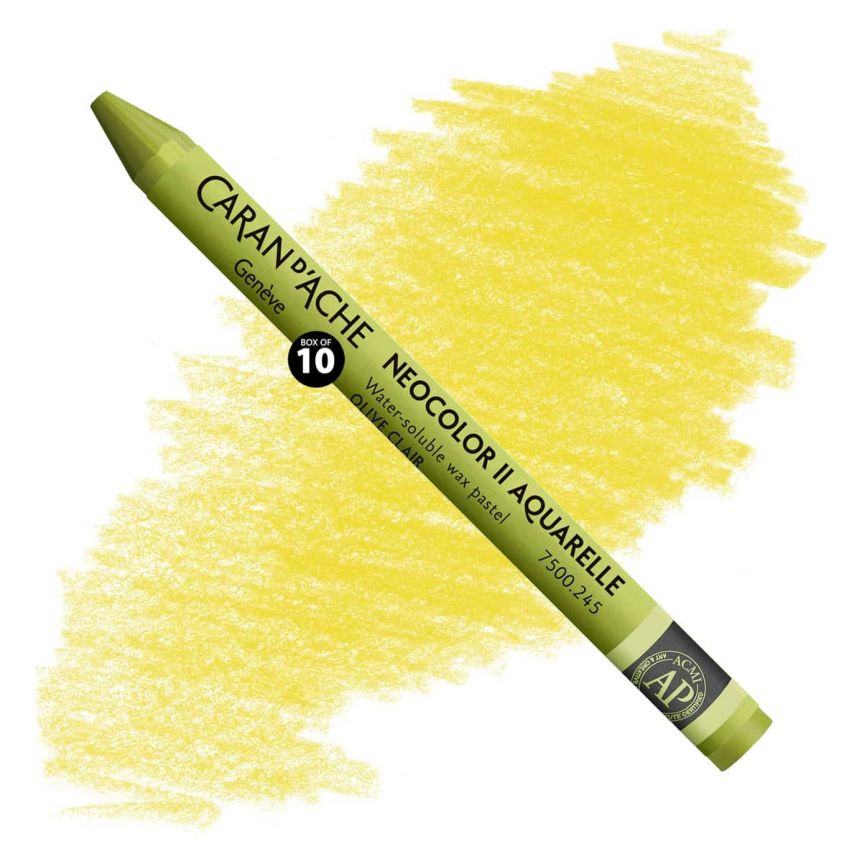 Caran d'Ache Neocolor II Water-Soluble Wax Pastels - Light Olive, No. 245
