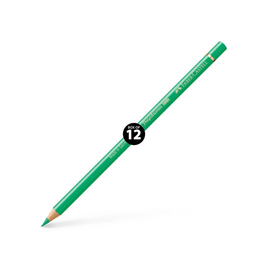 Faber-Castell Polychromos Pencil, No. 162 - Light Phthalo Green (Box of 12)
