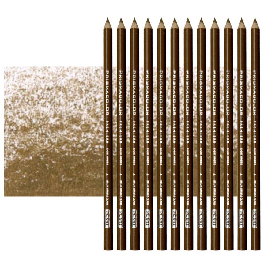 Prismacolor Premier Colored Pencils Set of 12 PC941 - Light Umber	