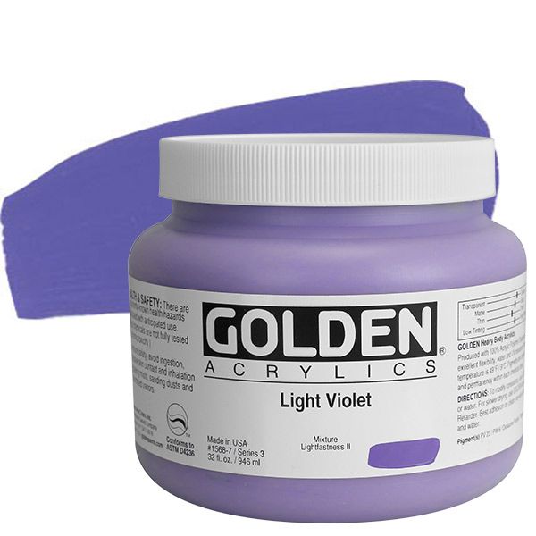 GOLDEN Heavy Body Acrylic 32 oz Jar - Light Violet