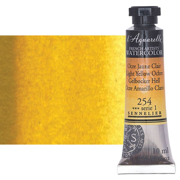 Sennelier l'Aquarelle Artists Watercolor - Light Yellow Ochre, 10ml Tube