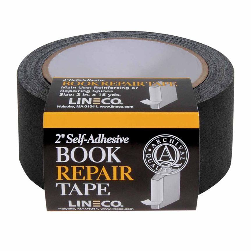Lineco Book Cloth Repair Tape 2x15yd Roll, Black