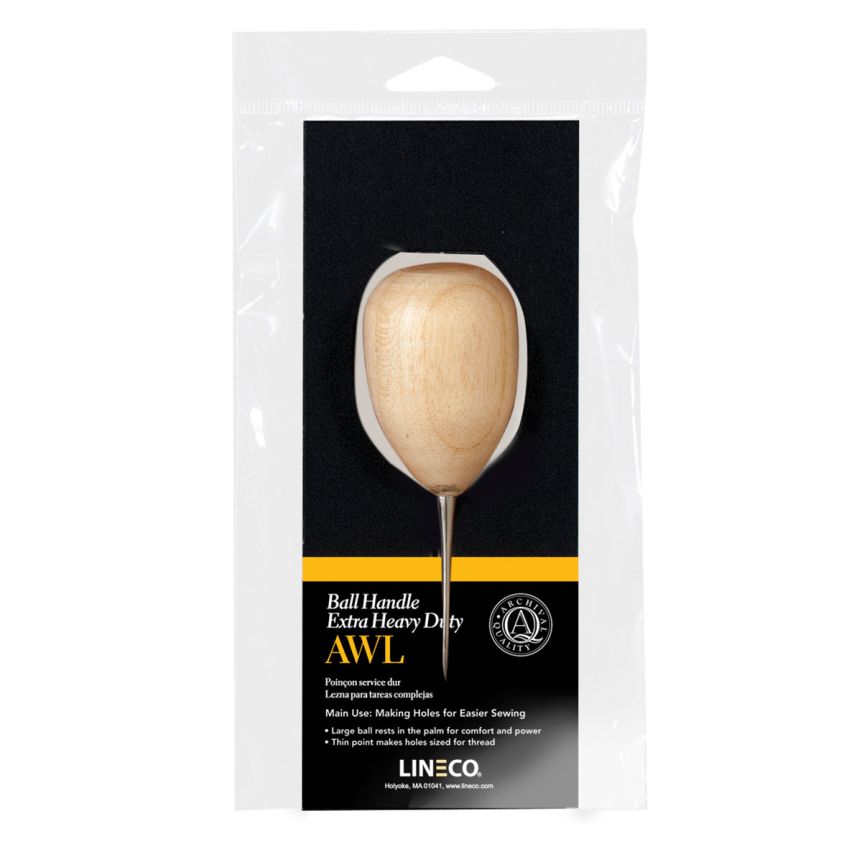 Lineco Extra Heavy Duty AWL with Wood Ball Handle