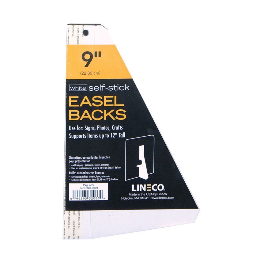 Lineco Self-Stick 9 Easel Back Pack of 500 - White
