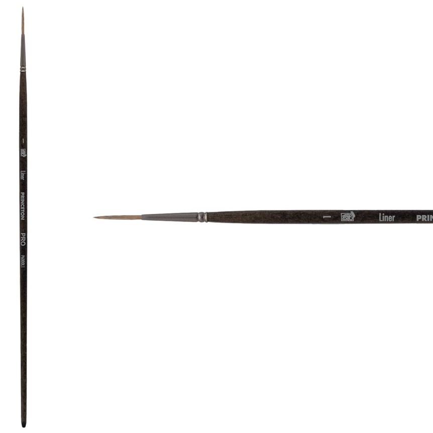 Princeton Pro Series 6000 Synthetic Brush - Liner, Long Handle, Size  1