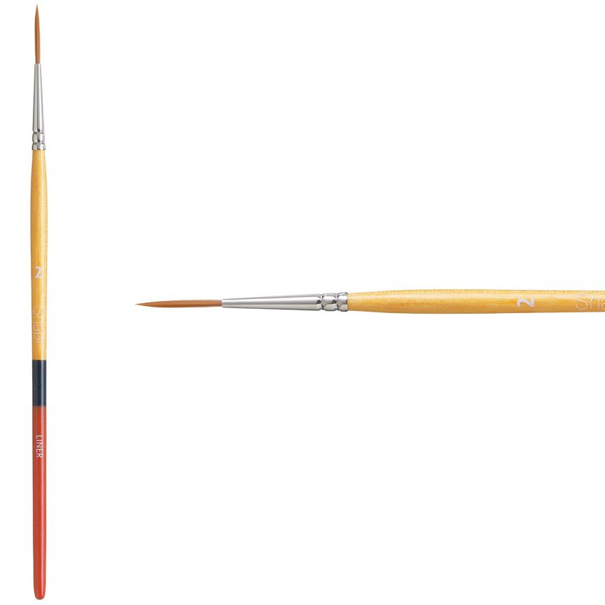 Princeton Snap! Series 9650 Golden Taklon Brush - Liner, Short Handle, Size 2