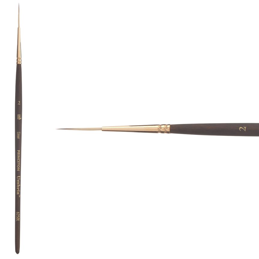 Princeton Umbria Series 6250 Synthetic Brush - Liner, Short Handle, Size 2