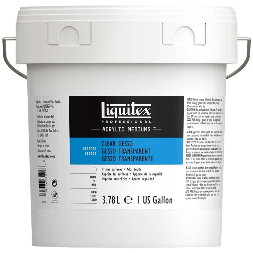Liquitex Acrylic Gesso Surface Prep Clear Gesso 1 gallon
