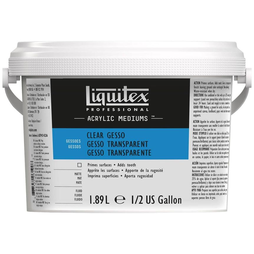 Liquitex Acrylic Gesso Surface Prep - Clear, 64oz