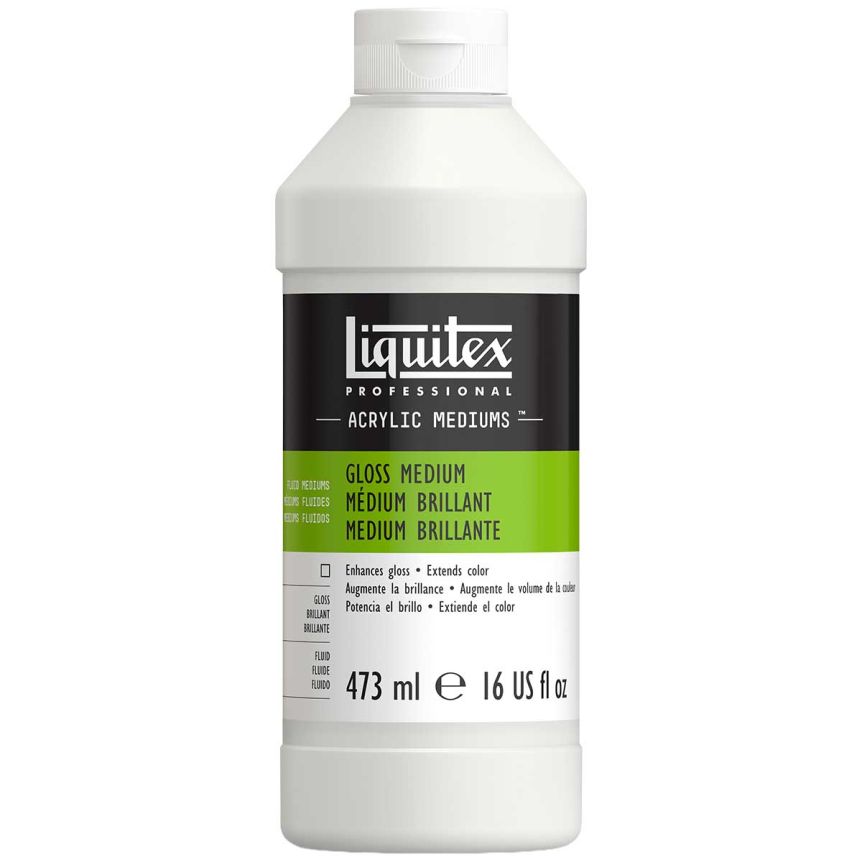 Liquitex Acrylic Fluid Mediums - Gloss, 16oz