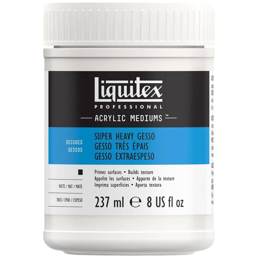 Liquitex Acrylic Gesso Surface Prep Super Heavy Gesso 8 oz