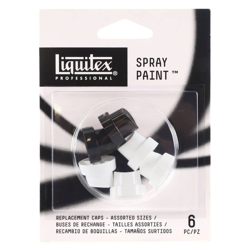 Liquitex Professional Spray Paint Nozzles, 6 Pack Assorted Caps