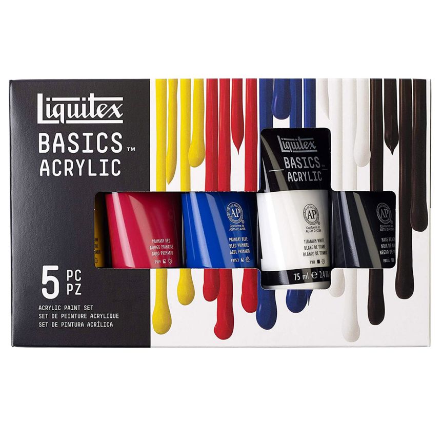 Liquitex BASICS Acrylic Paint Set, 12 x 118ml (4-oz) Tube Paint Set