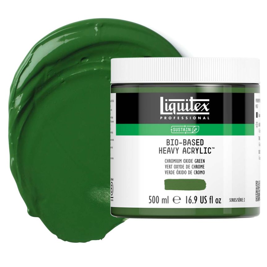 Liquitex Bio-Based Heavy Body Acrylic - Chromium Oxide Green, 500ml Jar
