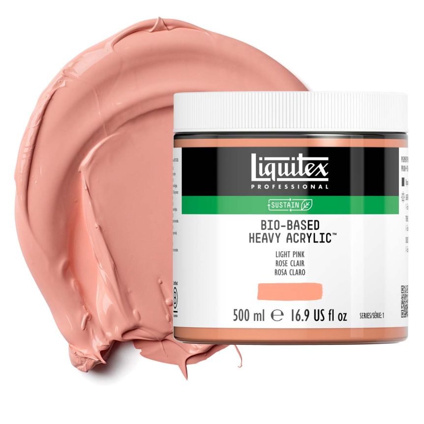 Liquitex Bio-Based Heavy Body Acrylic - Light Pink, 500ml Jar