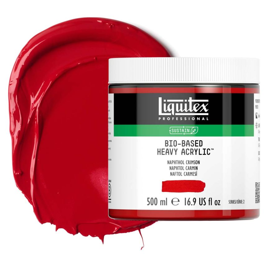 Liquitex Bio-Based Heavy Body Acrylic - Naphthol Crimson, 500ml Jar