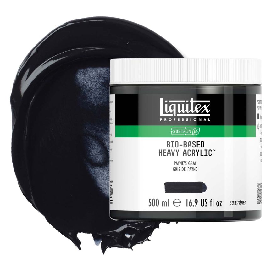 Liquitex Bio-Based Heavy Body Acrylic - Payne's Gray, 500ml Jar