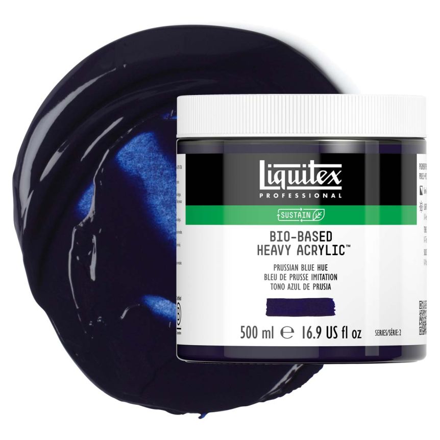 Liquitex Bio-Based Heavy Body Acrylic - Prussian Blue Hue, 500ml Jar