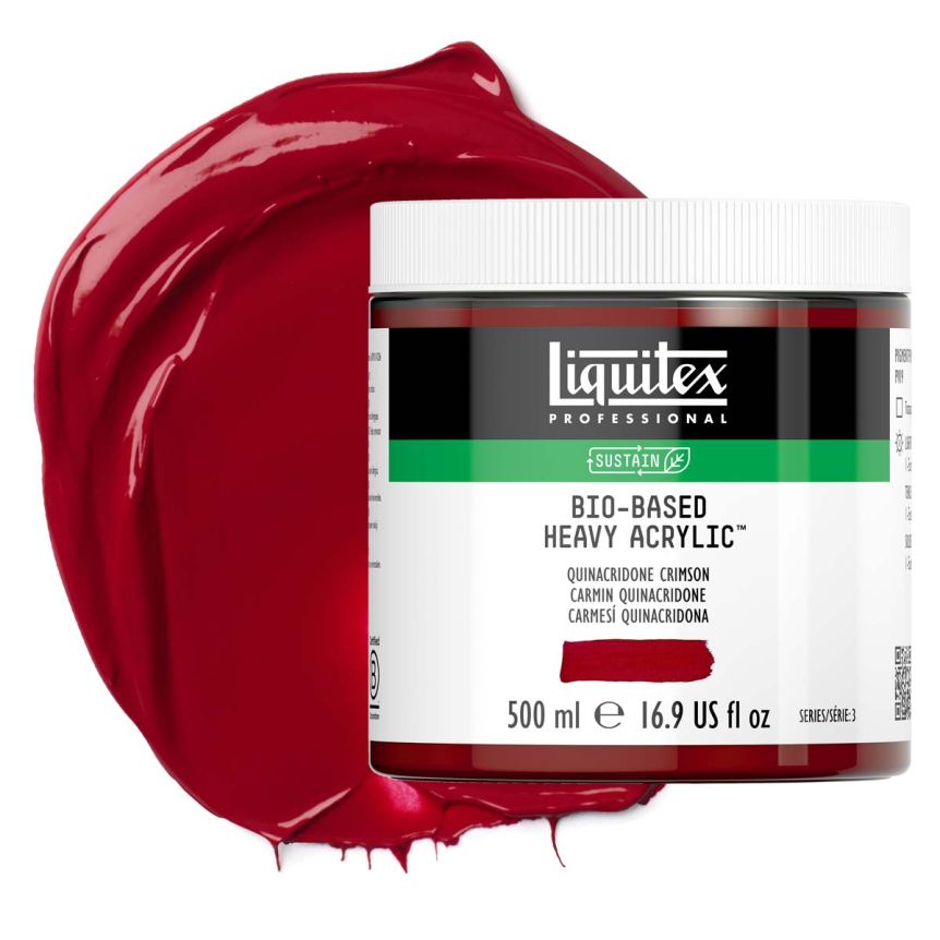 Liquitex Bio-Based Heavy Body Acrylic - Quinacridone Crimson, 500ml Jar