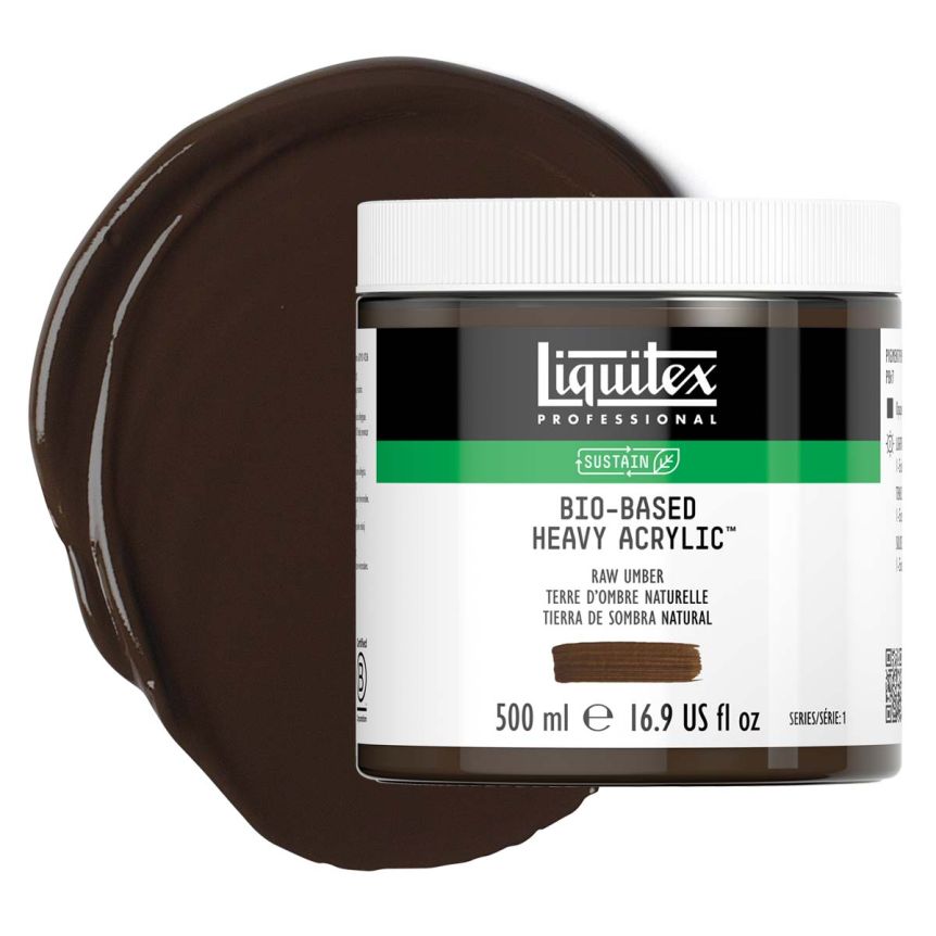 Liquitex Bio-Based Heavy Body Acrylic - Raw Umber, 500ml Jar